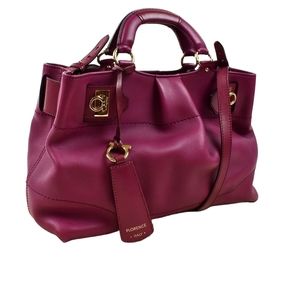 Salvatore Ferragamo Soft W Calfskin Burgundy Bag
